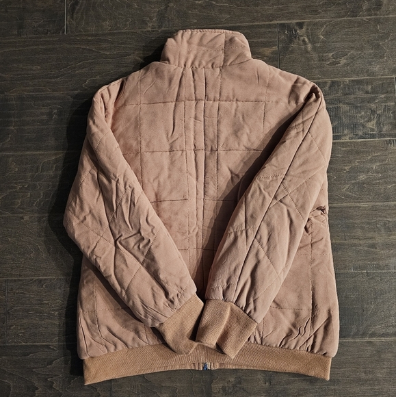 Polagram Dusty Rose Colored Quilted Jacket size women's small/medium junior's - Picture 3 of 5